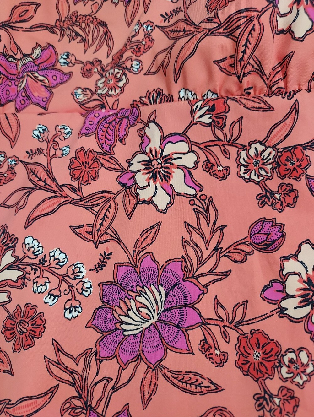 Lands End Floral Print Tankini Top 16 - Picture 3 of 10